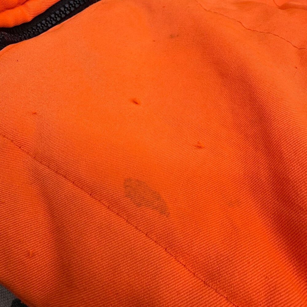 Vintage Reversible Camo Hunter Orange Puffer Vest 1980s Sports Afield Taiwan - Picture 16 of 16